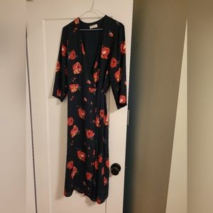 Aritzia Babaton Floral Wrap Dress, size L